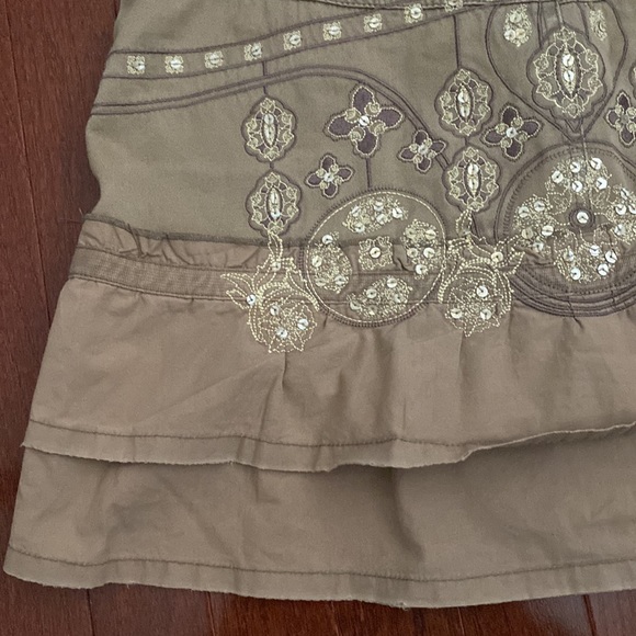 Da-Nang Taupe Embellished Mini Skirt - Picture 12 of 16